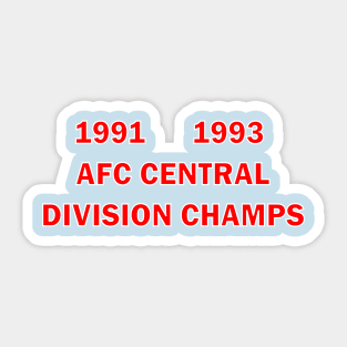 Houston Oilers 1991 1993 AFC Central Division Champs Sticker